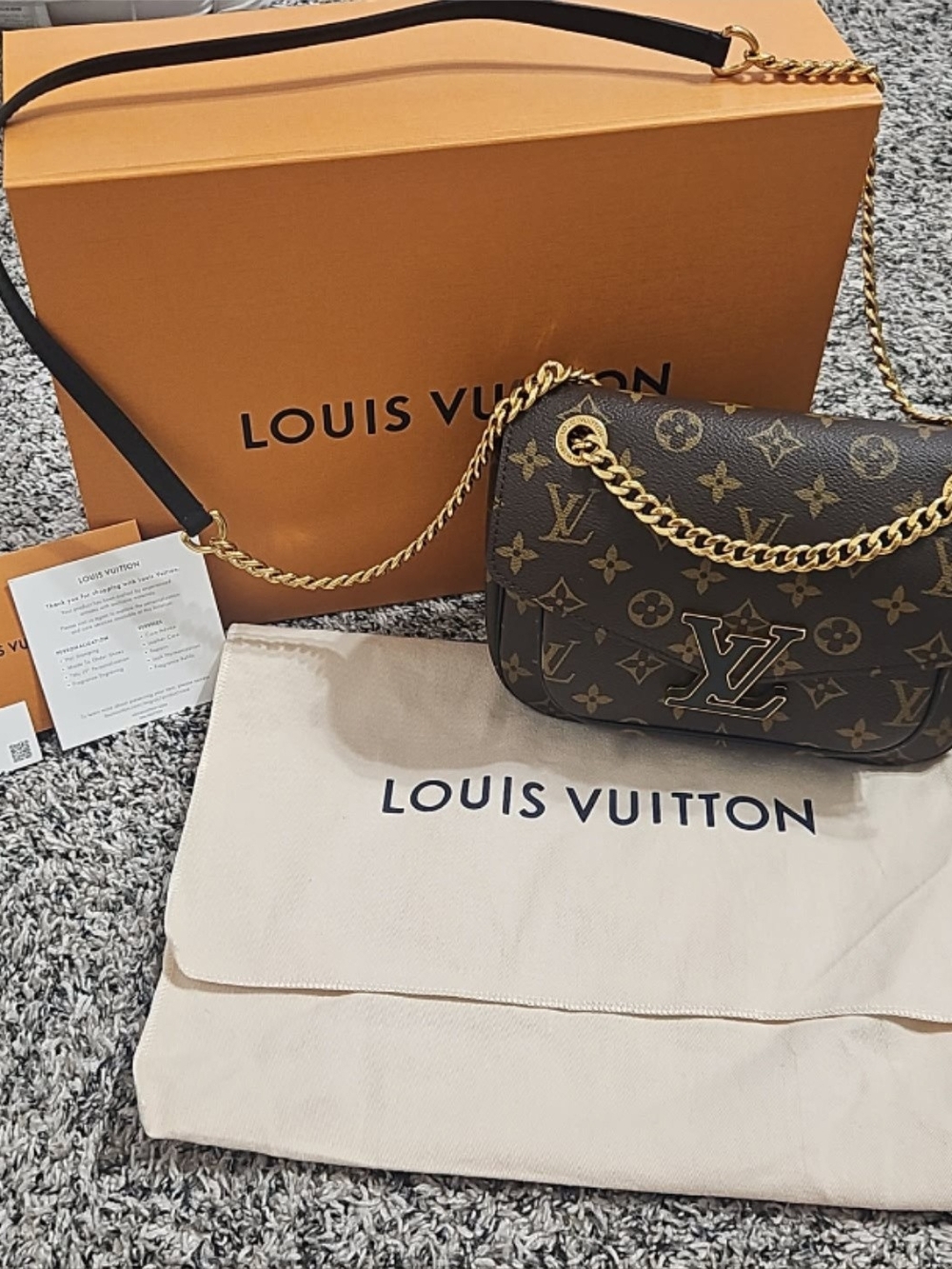 Louis Vuitton Passy NM MNG Brown Monogram Canvas Chain Shoulder Bag